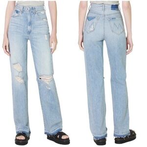 MOTHER HIGH WAISTED TUNNEL VISION WIDE LEG JEANS NWOT SIZE 28